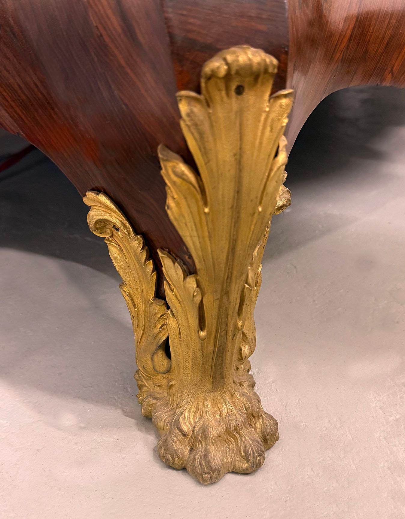 Wonderful 19th Century Gilt Bronze Mounted Louis XVI Style Palace Size Cabinet For Sale 3