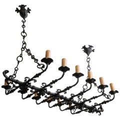 Wonderful 19th Century Iron Chandelier