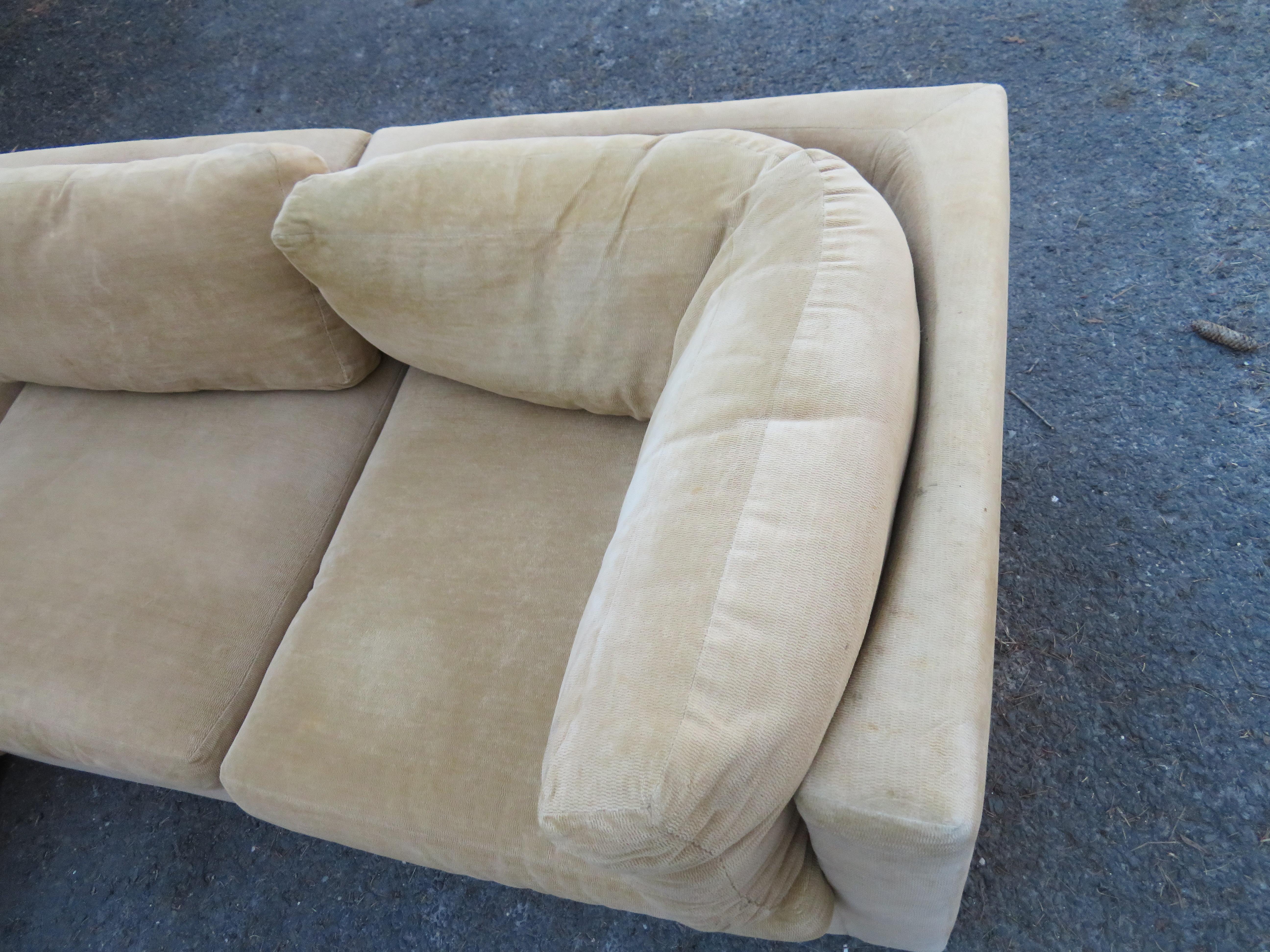 Wonderful 8 Piece Milo Baughman Curved Seat Sectional Sofa Mid-Century Modern 4