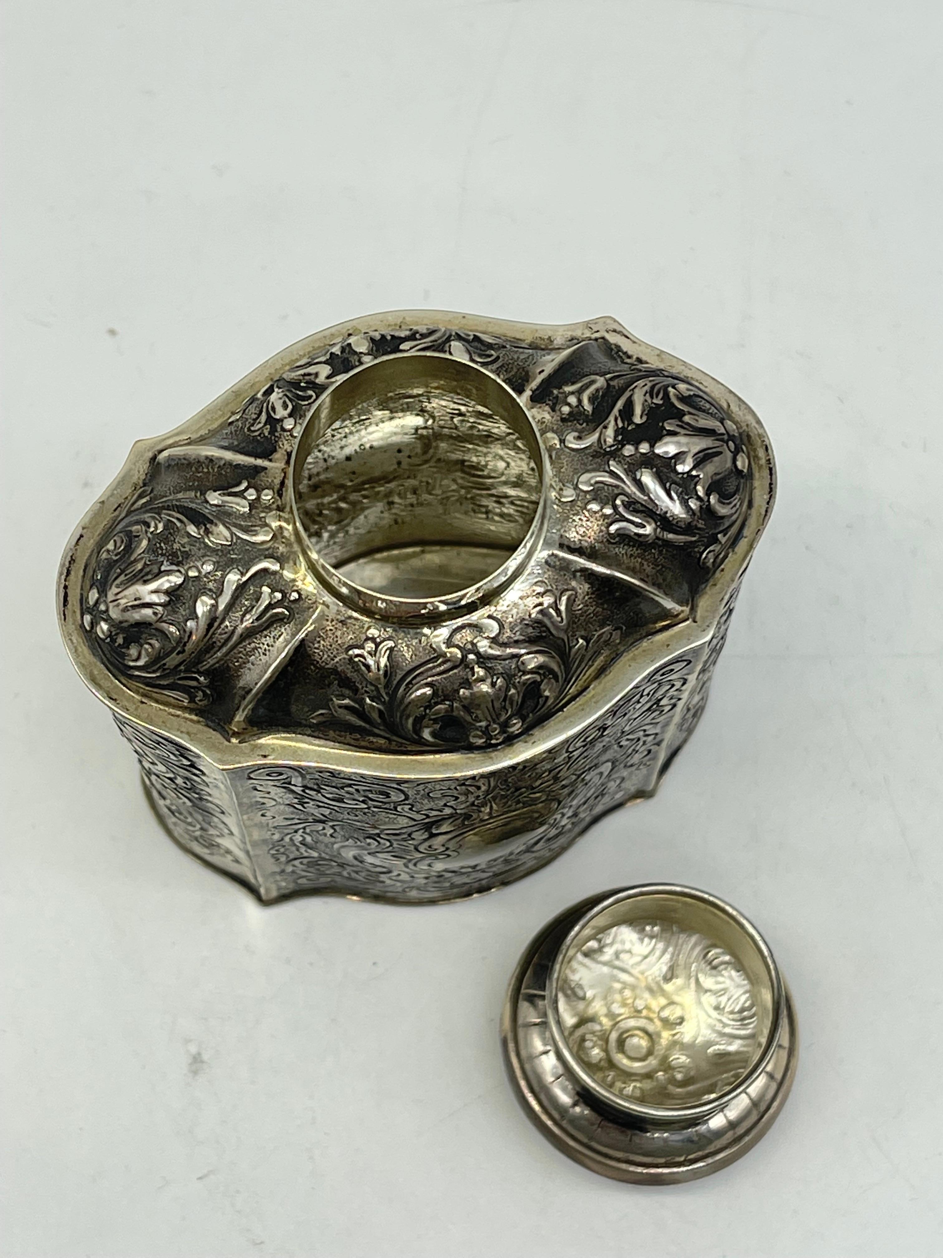 Wonderful 835 Silver Tea Caddy lidded Box Can Christoph Widmann Germany handmade For Sale 14