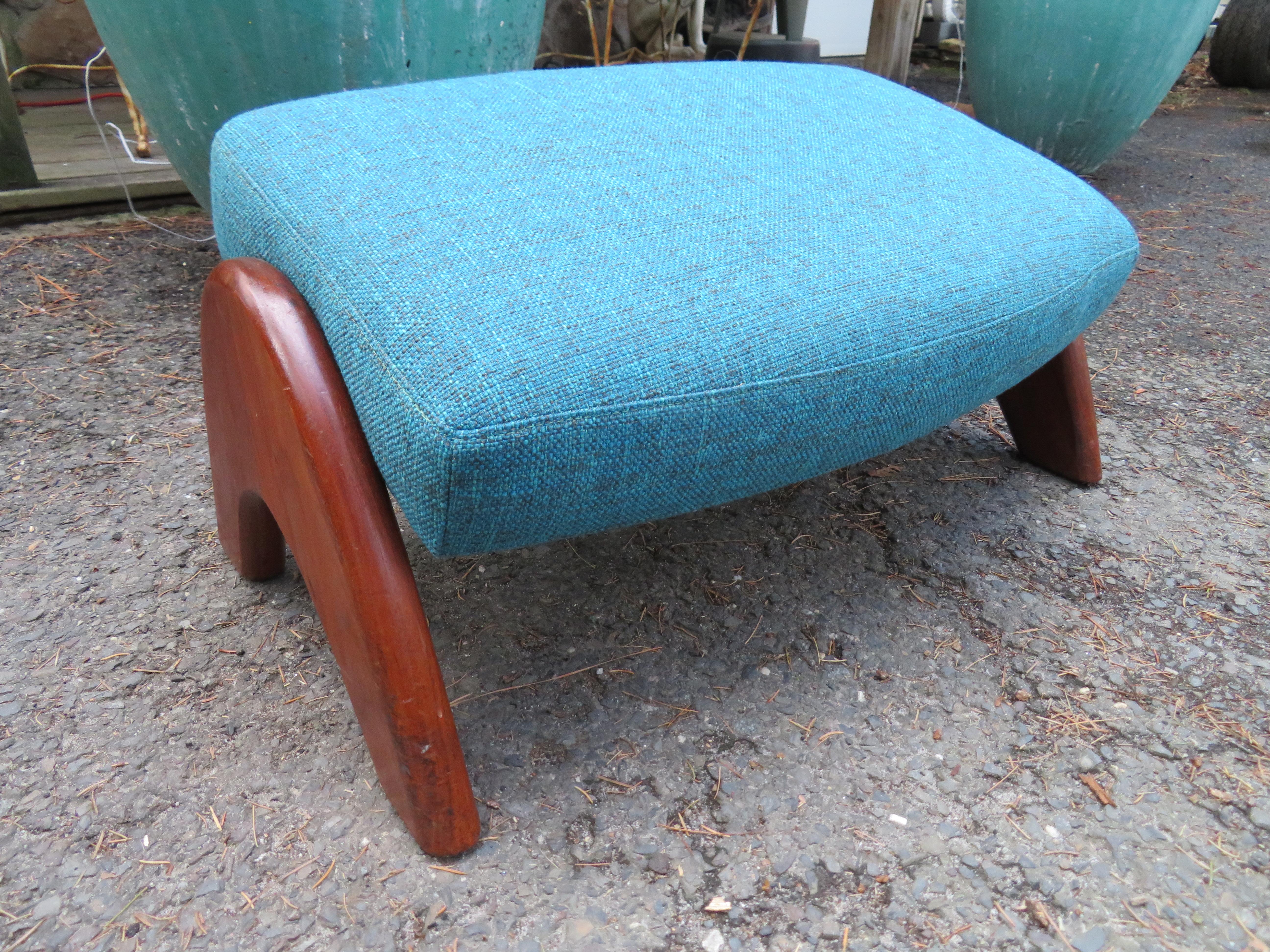 Upholstery Wonderful Adrian Pearsall Ottoman for Crescent Lounge Chair Mid-Century Modern