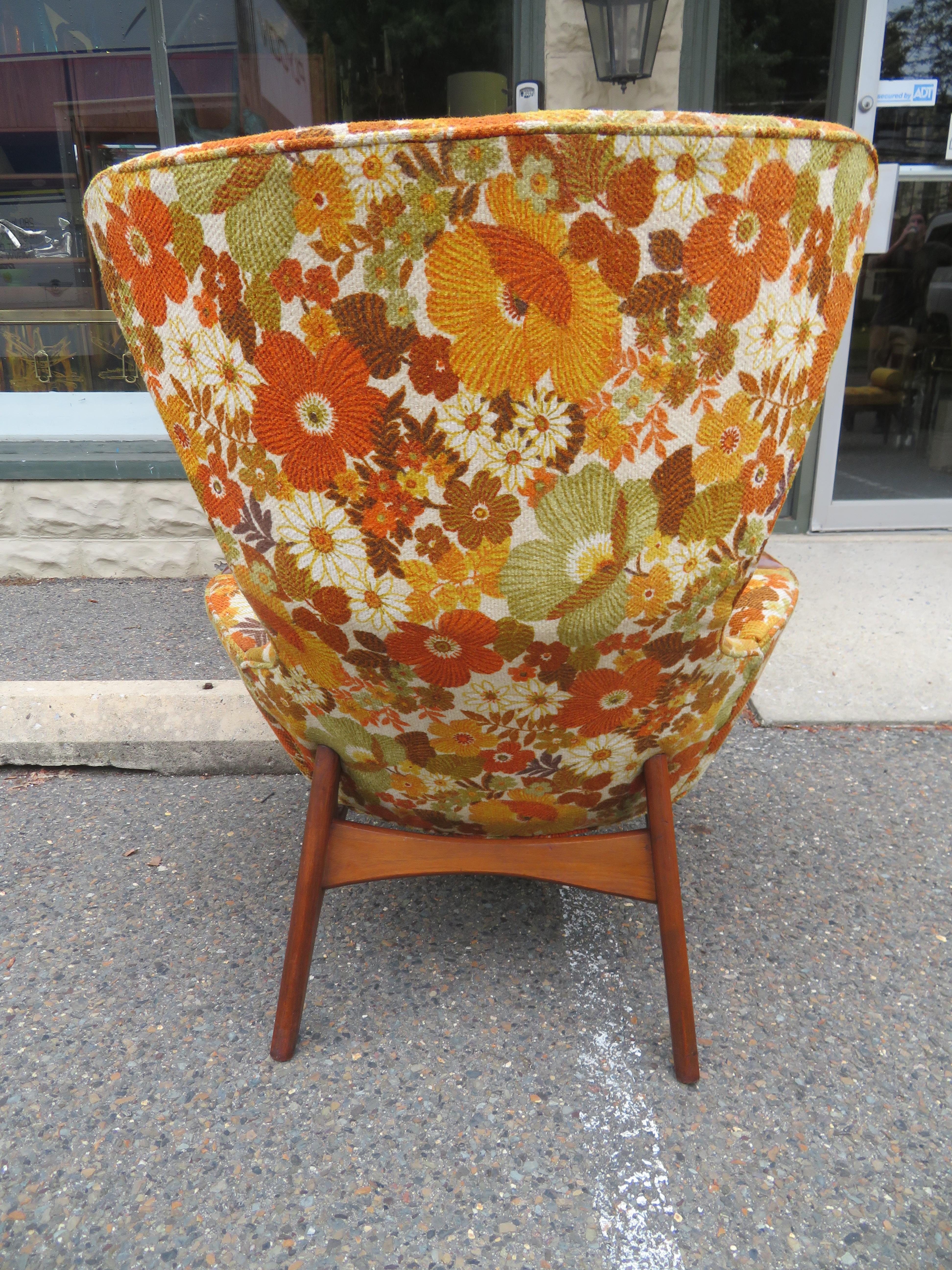 American Wonderful Adrian Pearsall Wing High Back Chair Craft Associates Model 2231-C