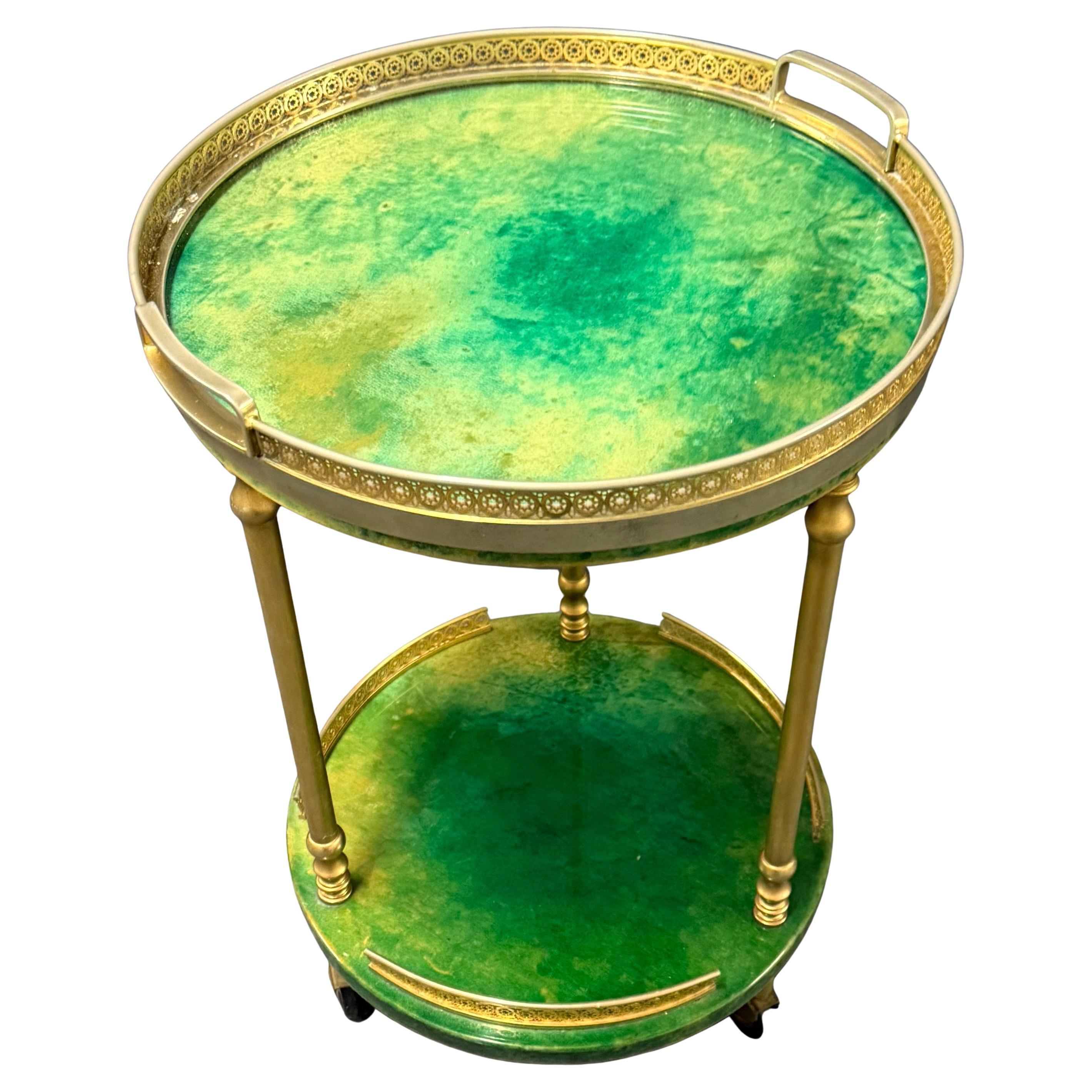 wonderful aldo tura bar cart with tray For Sale