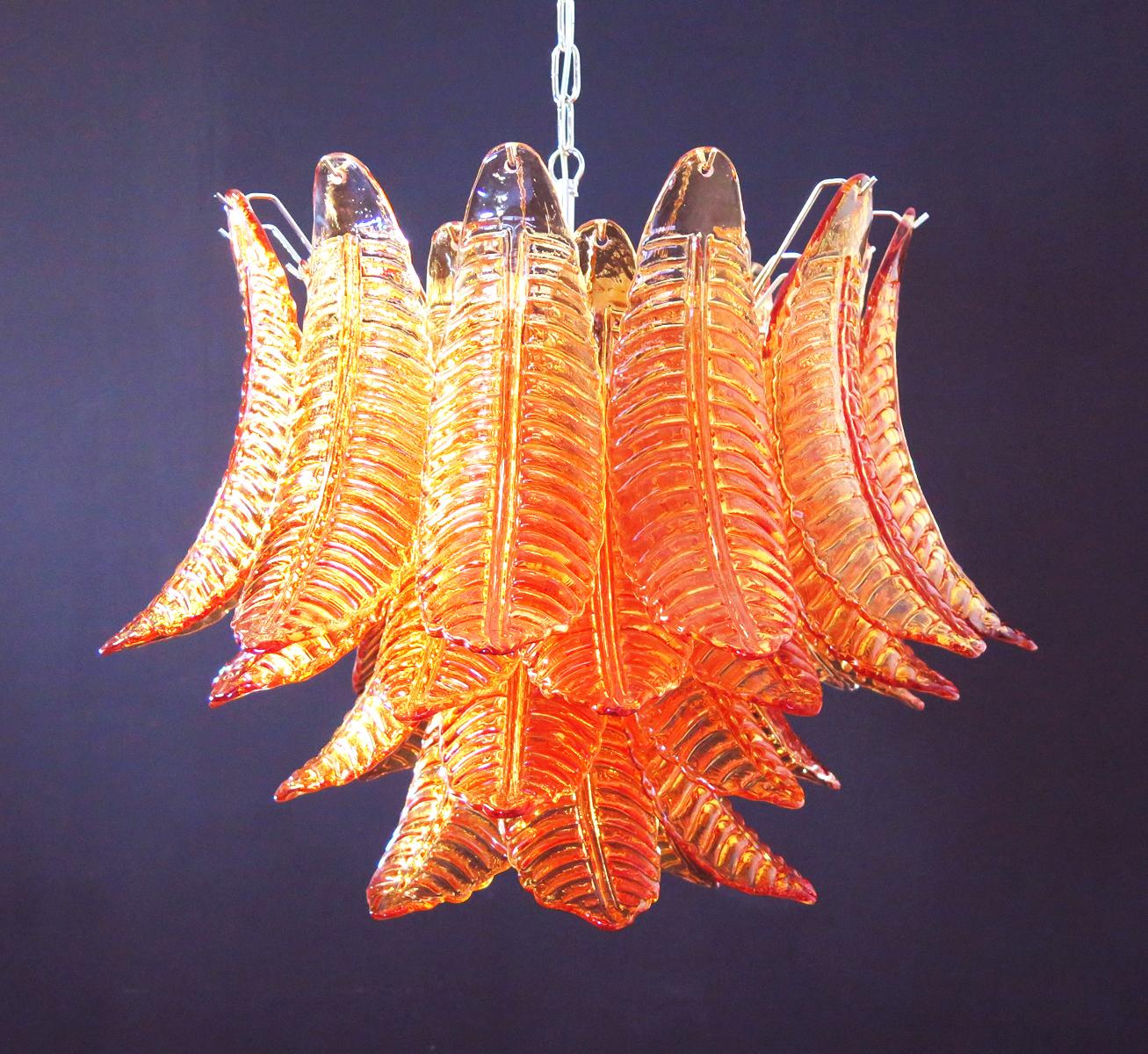 Wonderful and Elegant Italian Murano Felci Glass Chandelier For Sale 6