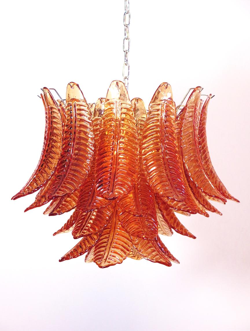 Wonderful and Elegant Italian Murano Felci Glass Chandelier In Excellent Condition For Sale In Budapest, HU