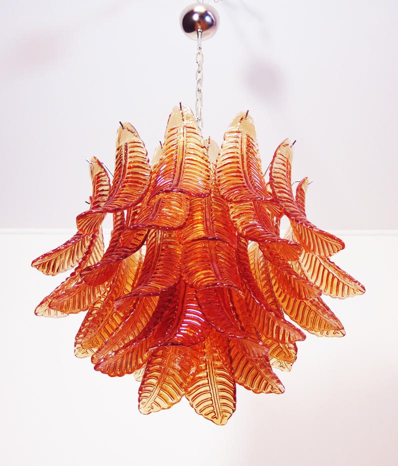 Wonderful and Elegant Italian Murano Felci Glass Chandelier For Sale 3