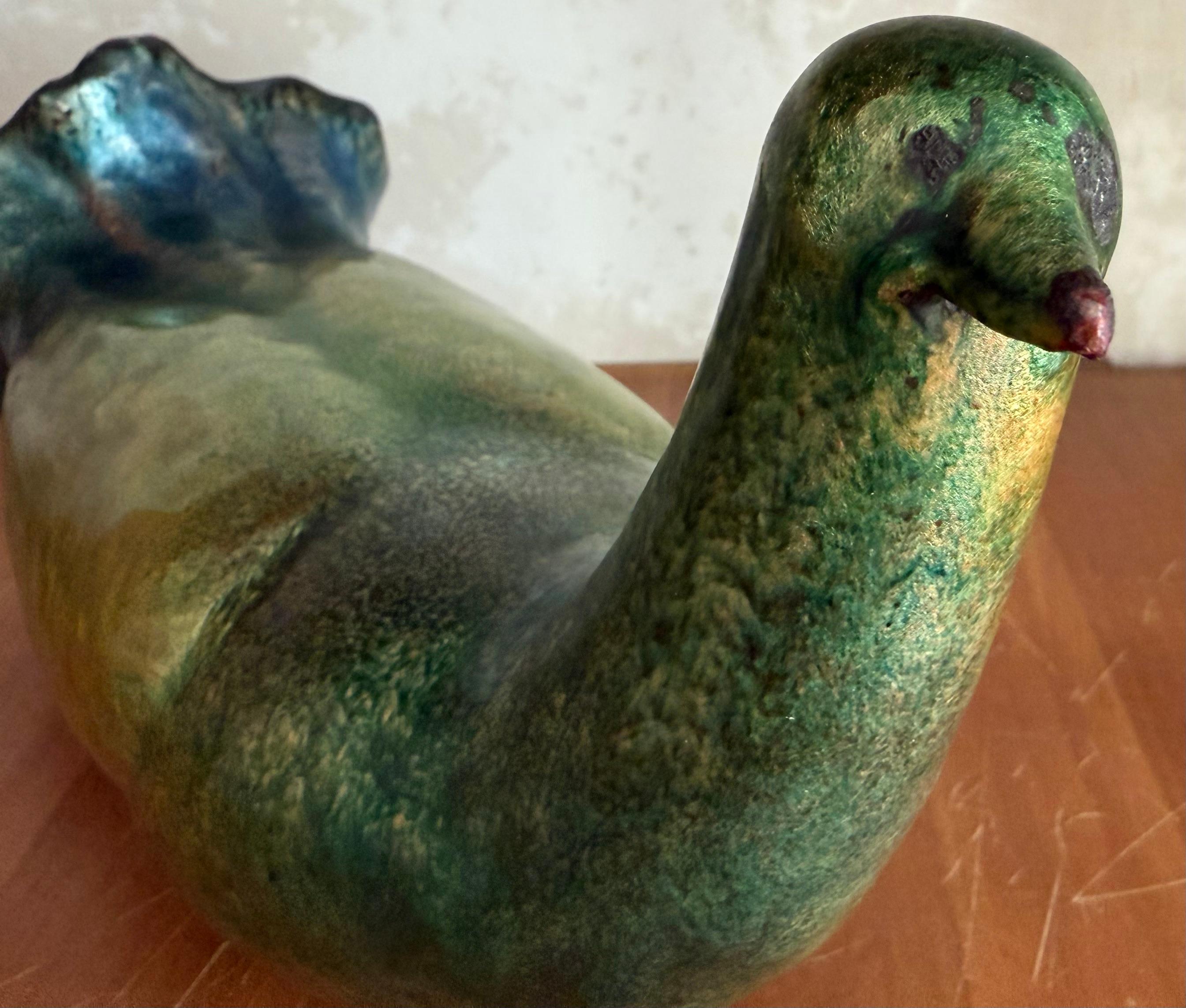 meravigliosa e rara scultura di colomba de poli in vendita 6
