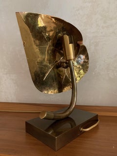 Wonderful and Rare Leaf Lamp by Maison Charles