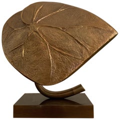 Wonderful and Rare Leaf Lamp by Maison Charles