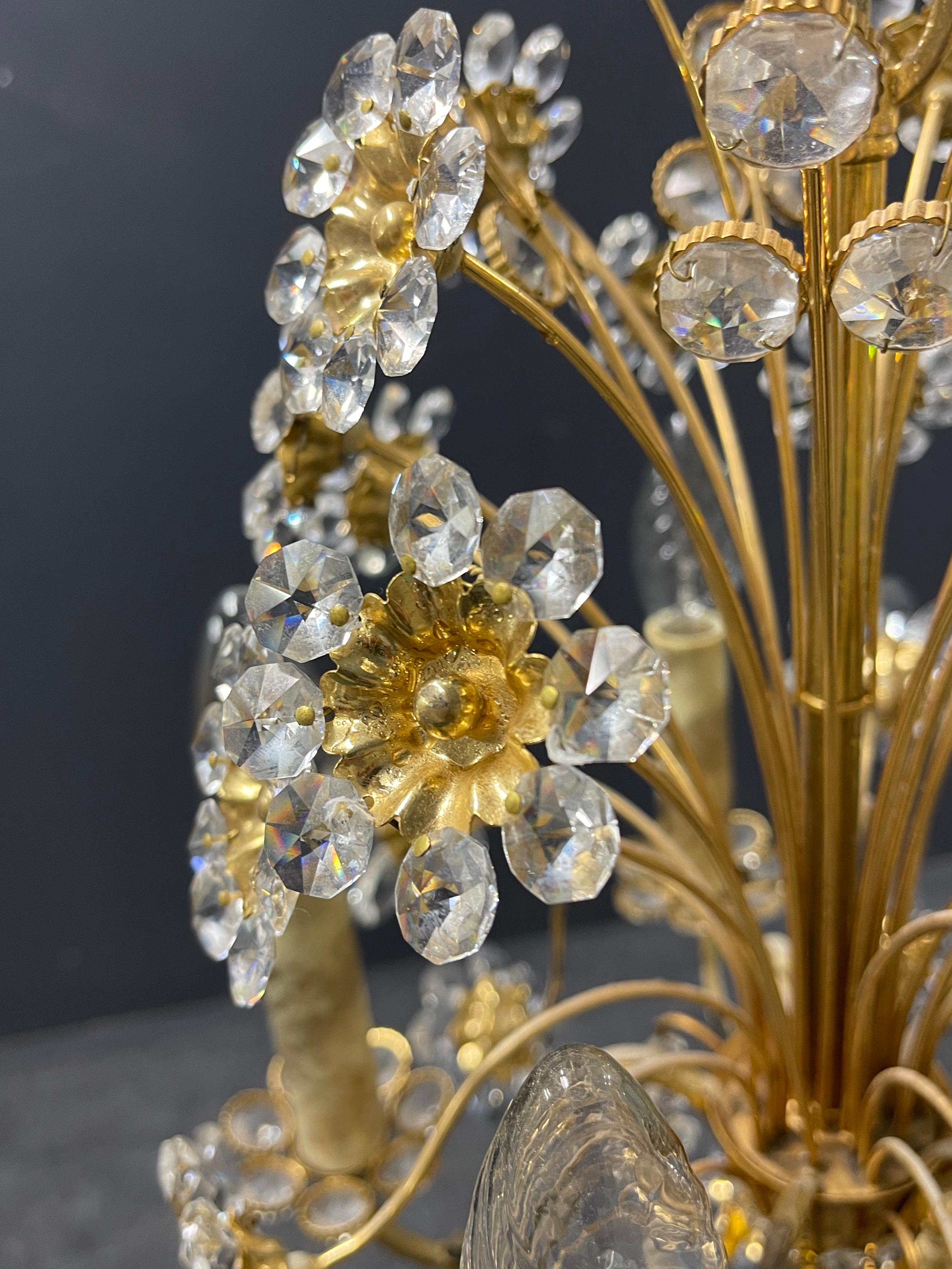 Wonderful and Rare Palwa Bunch of Flowers Chandelier For Sale 8