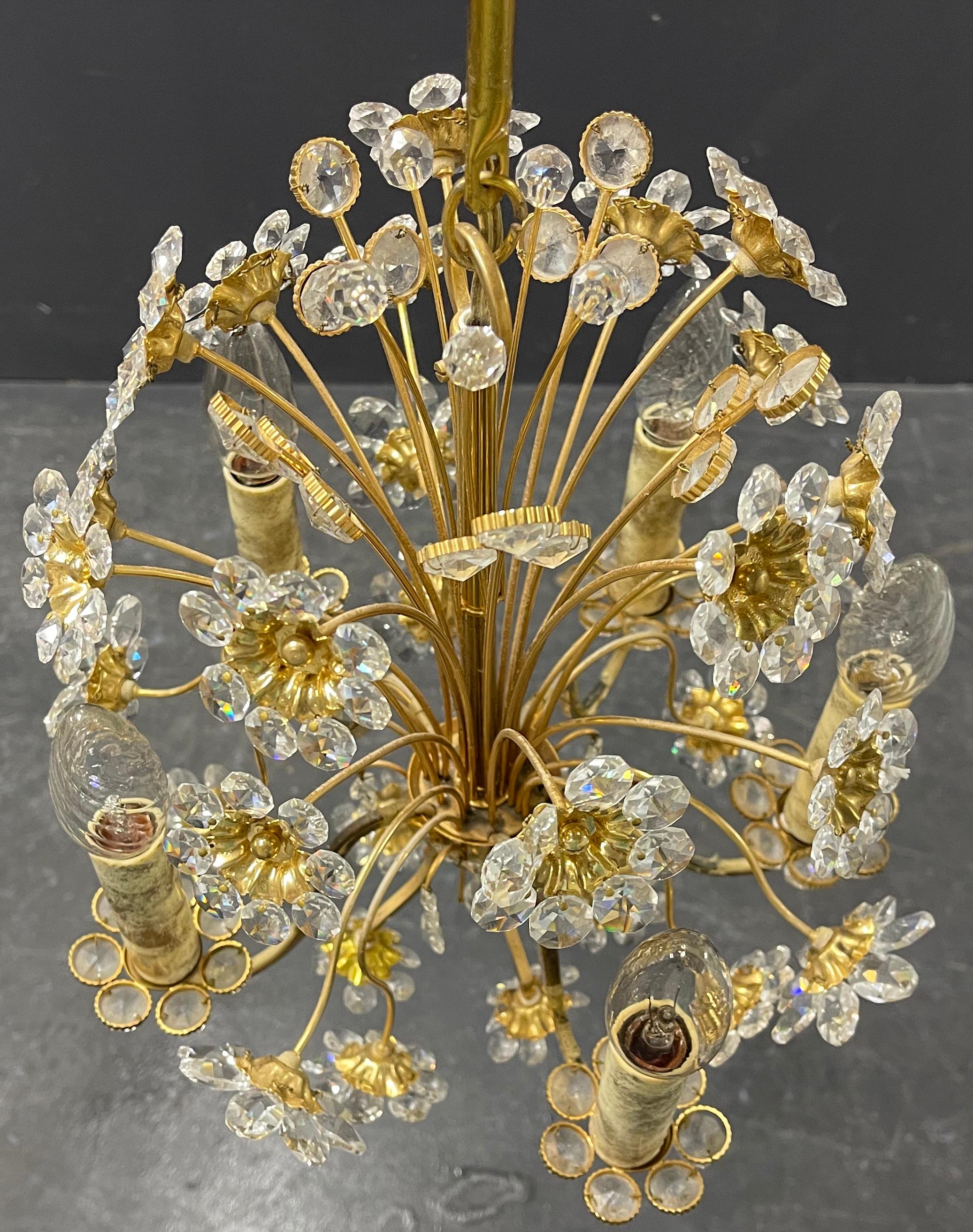 Wonderful and Rare Palwa Bunch of Flowers Chandelier For Sale 9