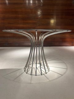 Wonderful and rare Xavier Fréal Stainless Steel Table