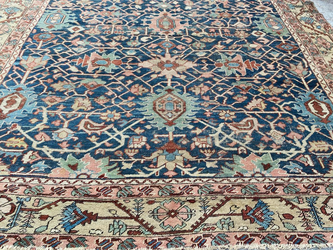 Wonderful Antique 19th Century Heriz Rug For Sale 3