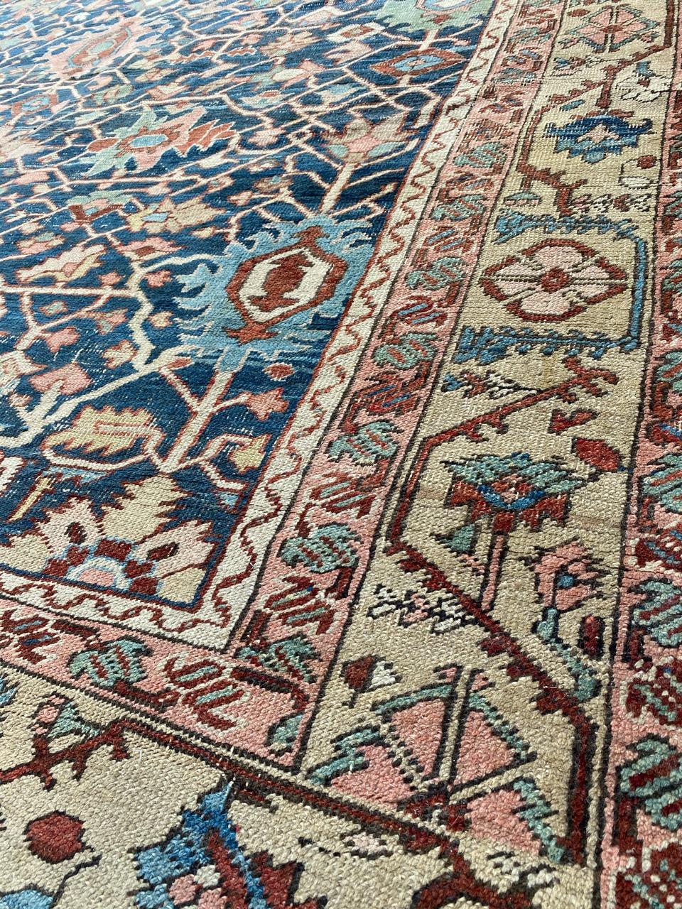 Bobyrug’s Wonderful Antique 19th Century Heriz Rug For Sale 4