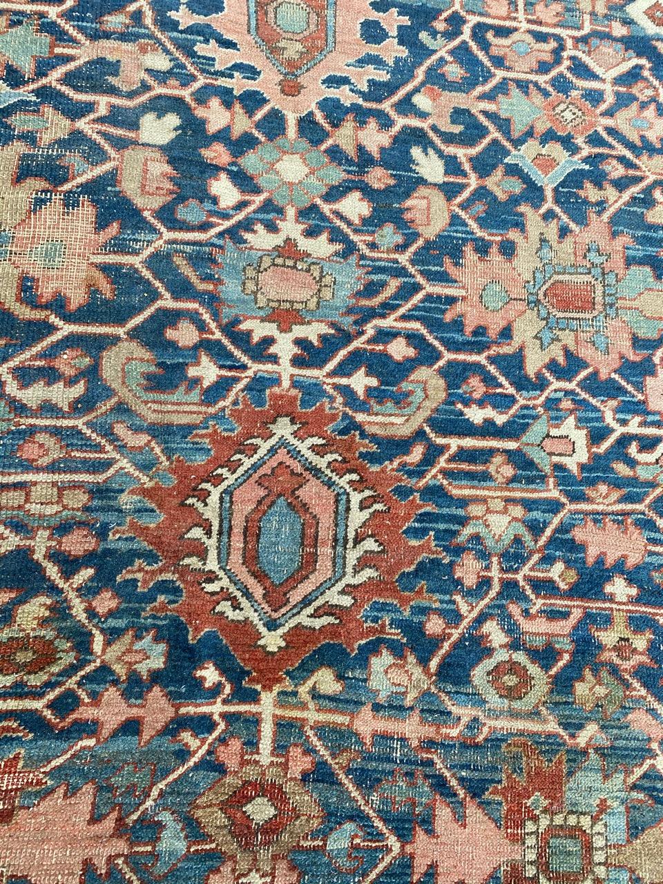 Wool Wonderful Antique 19th Century Heriz Rug For Sale