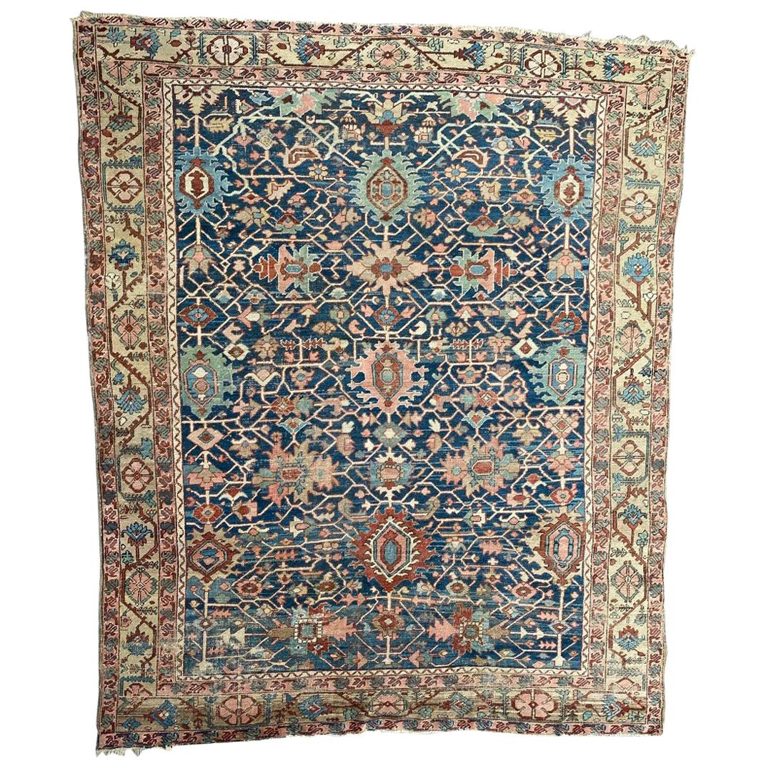 Wonderful Antique 19th Century Heriz Rug