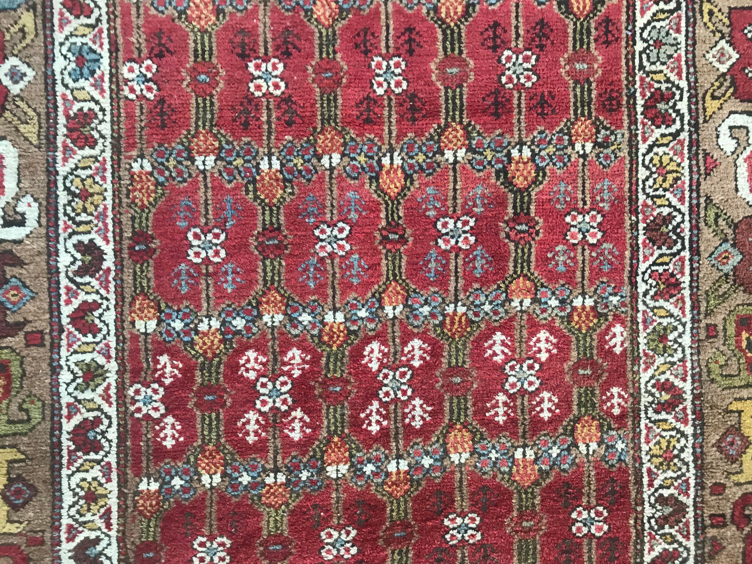 Kazak Wonderful Antique 19th Century Long Kurdish Rug For Sale