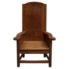Wonderful Antique Armchair in Solid Oak Europe 19th Century