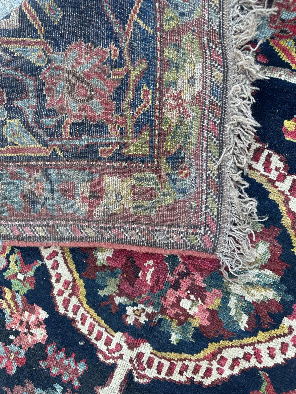 Wonderful antique Bakhtiar floral Savonnerie design rug For Sale 12