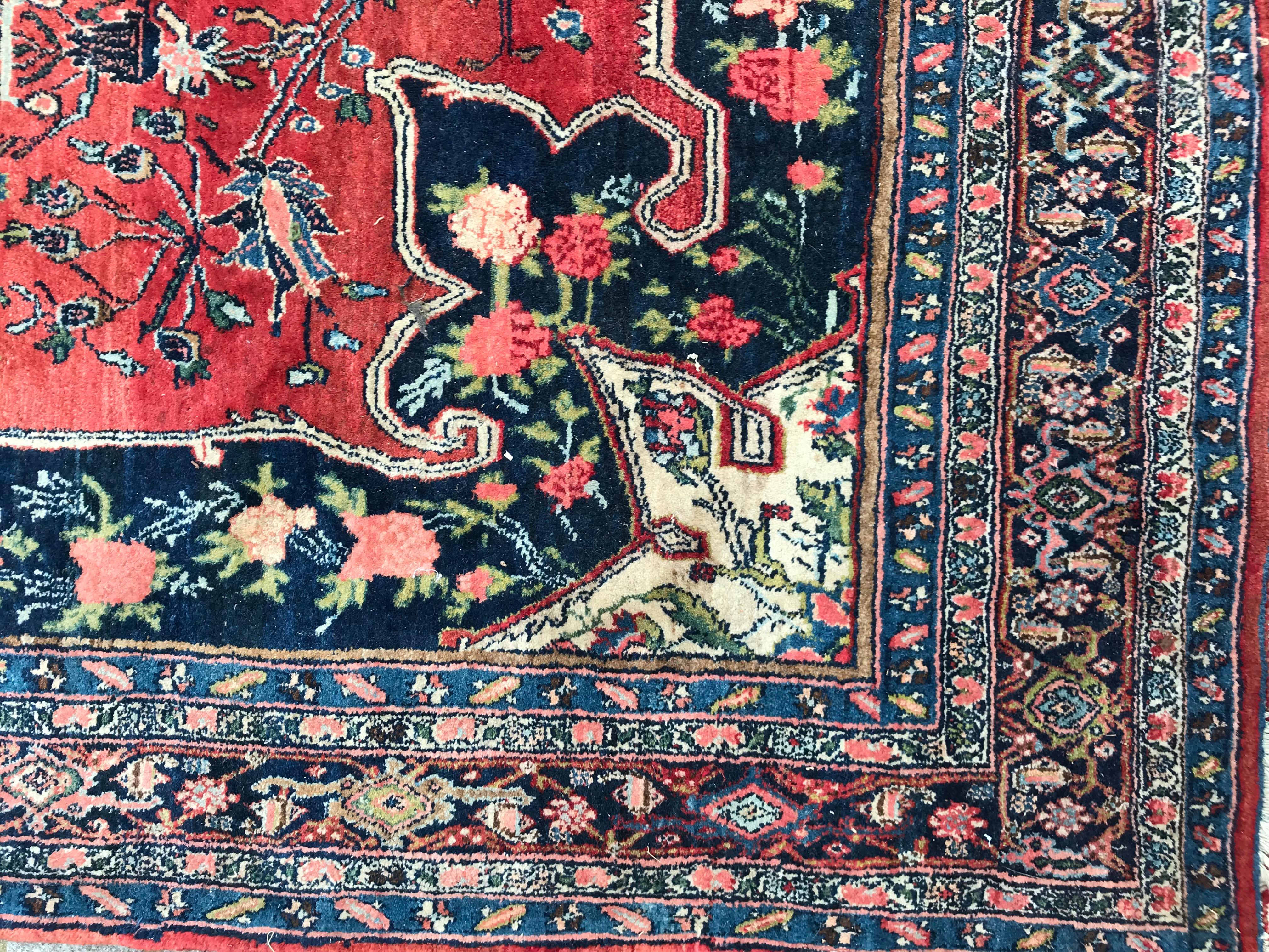 Wunderschöner antiker Bijar-Teppich (Sarouk Farahan) im Angebot