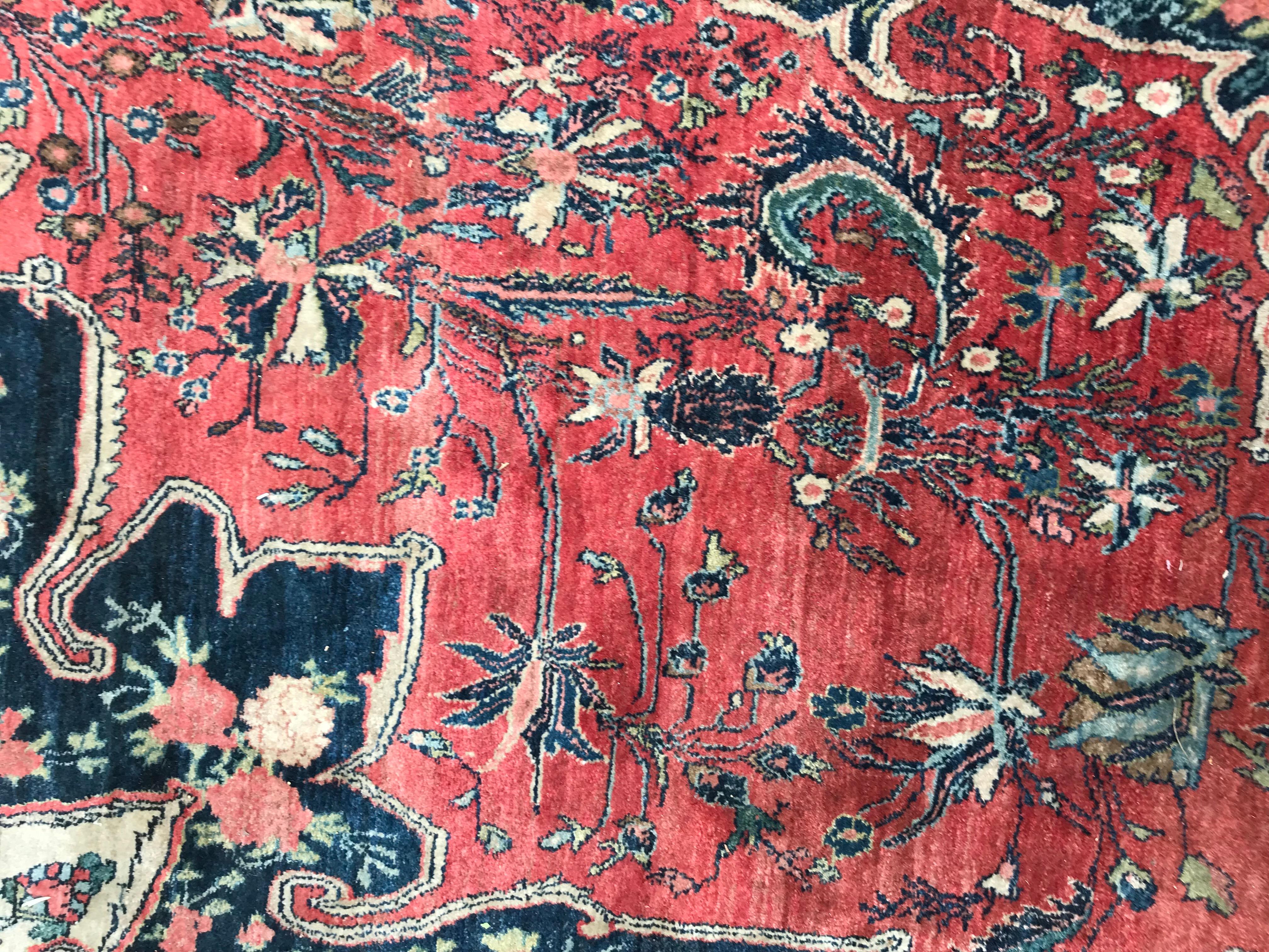 Wunderschöner antiker Bijar-Teppich (Handgeknüpft) im Angebot