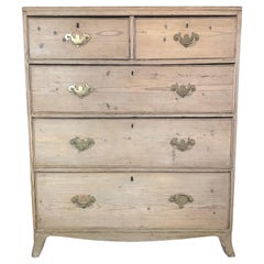  Wonderful Antique British Scrubbed Pine Chest of Drawers