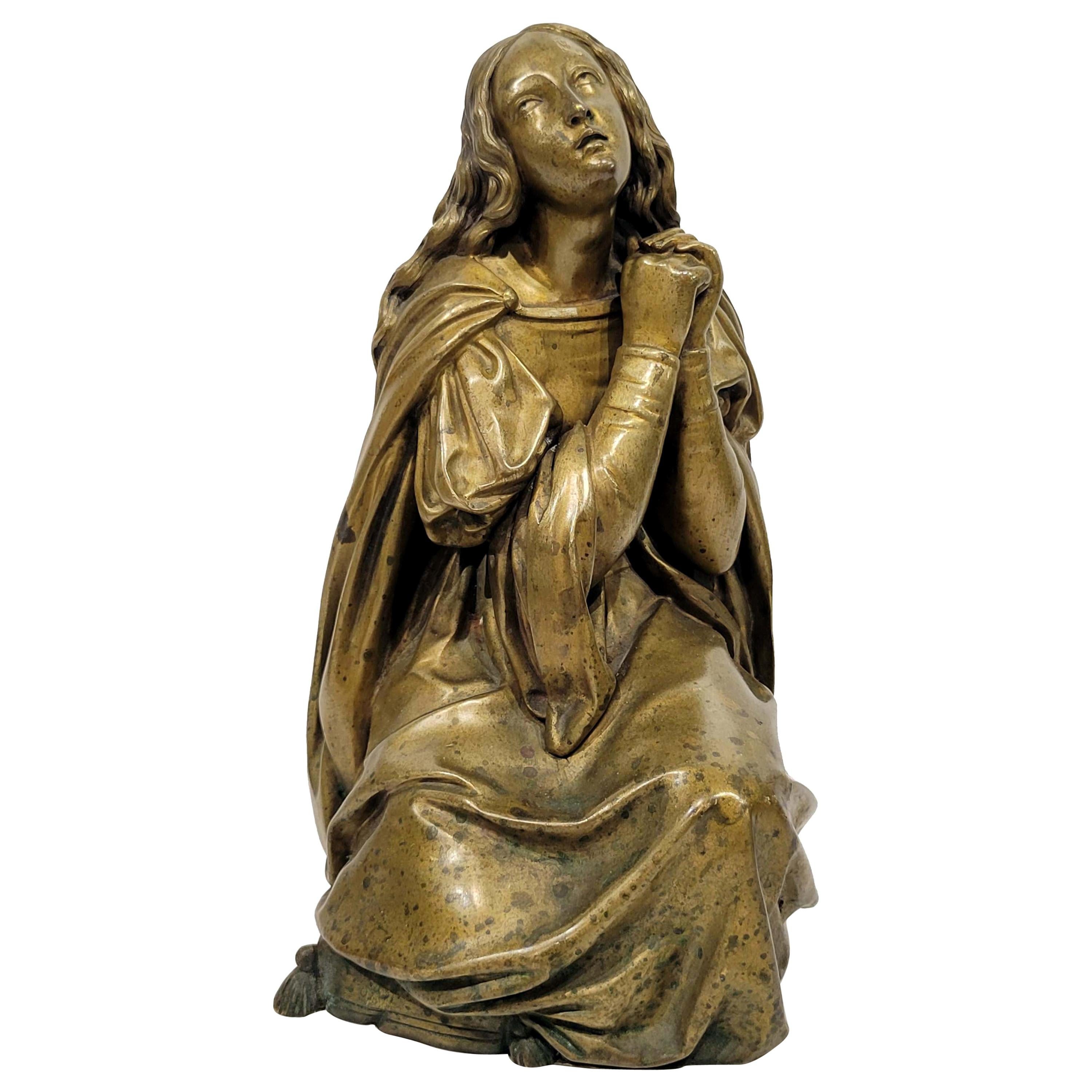 Wonderful Antique Bronze of Mary Magdalene, French, circa 19th Century