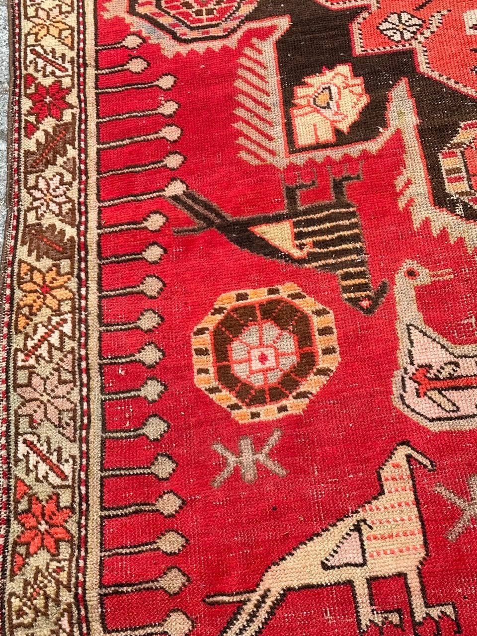 Merveilleux long tapis de couloir caucasien ancien Karabagh en vente 4