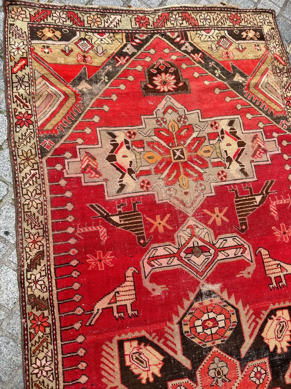 Merveilleux long tapis de couloir caucasien ancien Karabagh en vente 8