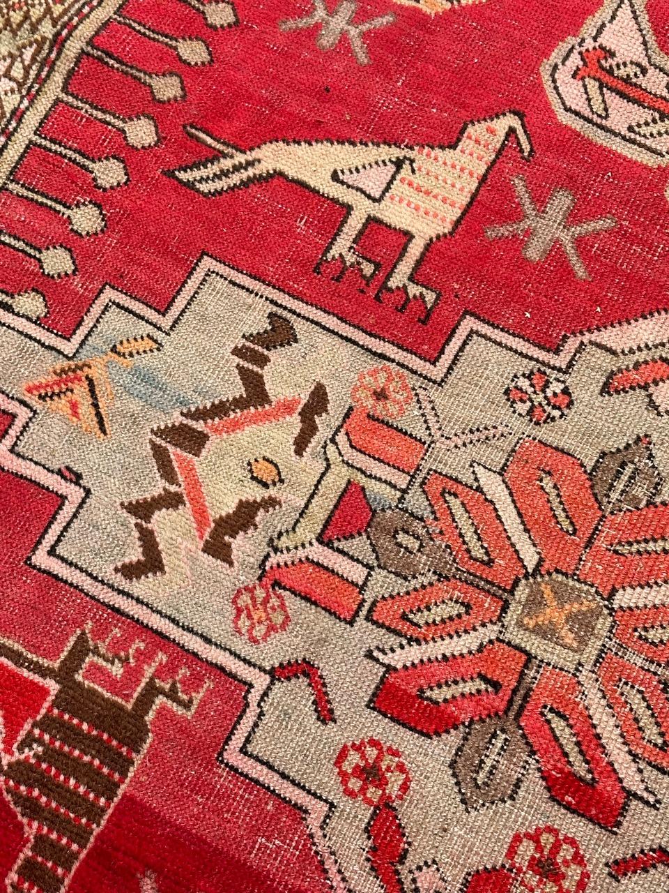 Merveilleux long tapis de couloir caucasien ancien Karabagh en vente 10