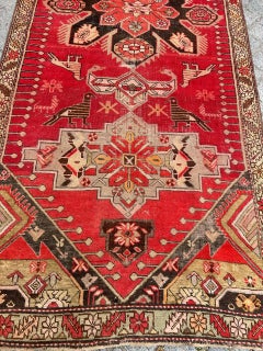 Wonderful antique Caucasian Karabagh long runner