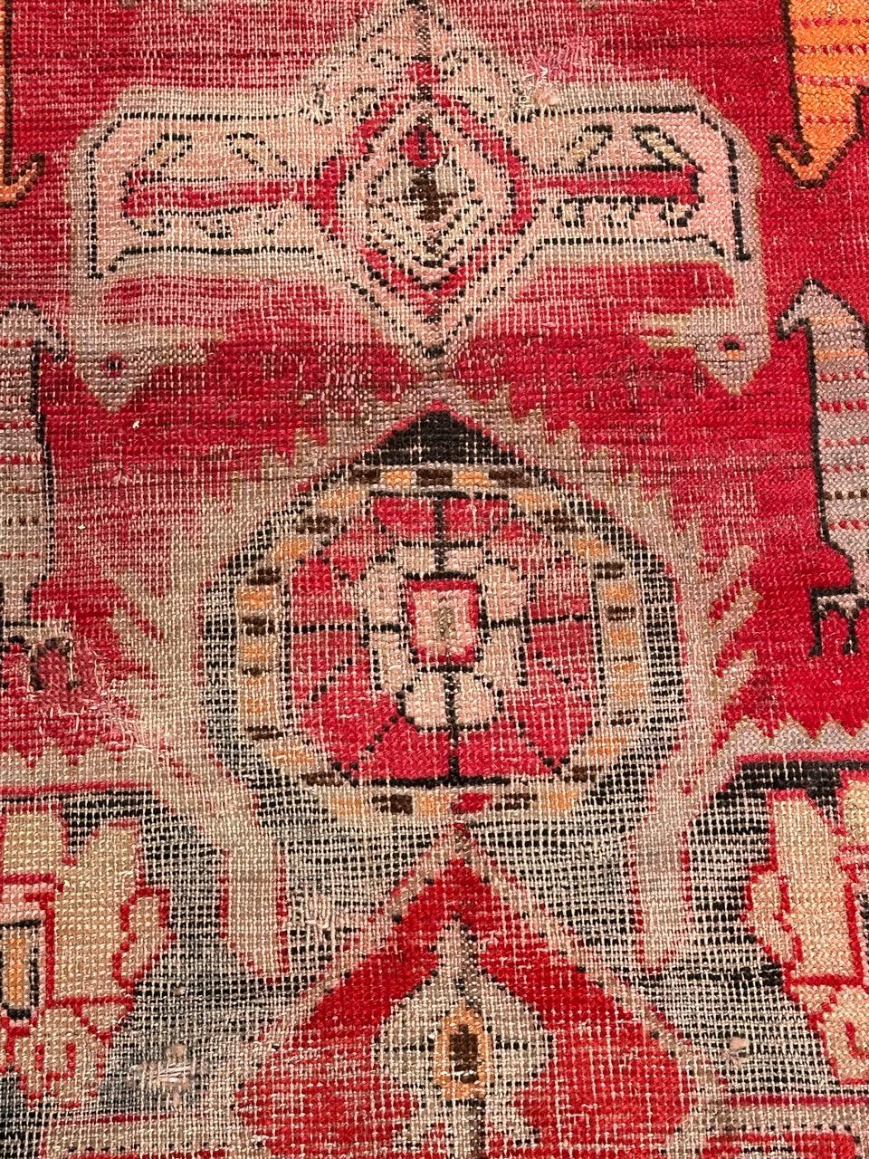 XIXe siècle Merveilleux long tapis de couloir caucasien ancien Karabagh en vente