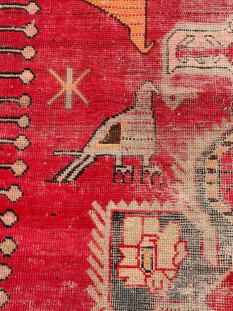 Merveilleux long tapis de couloir caucasien ancien Karabagh en vente 1