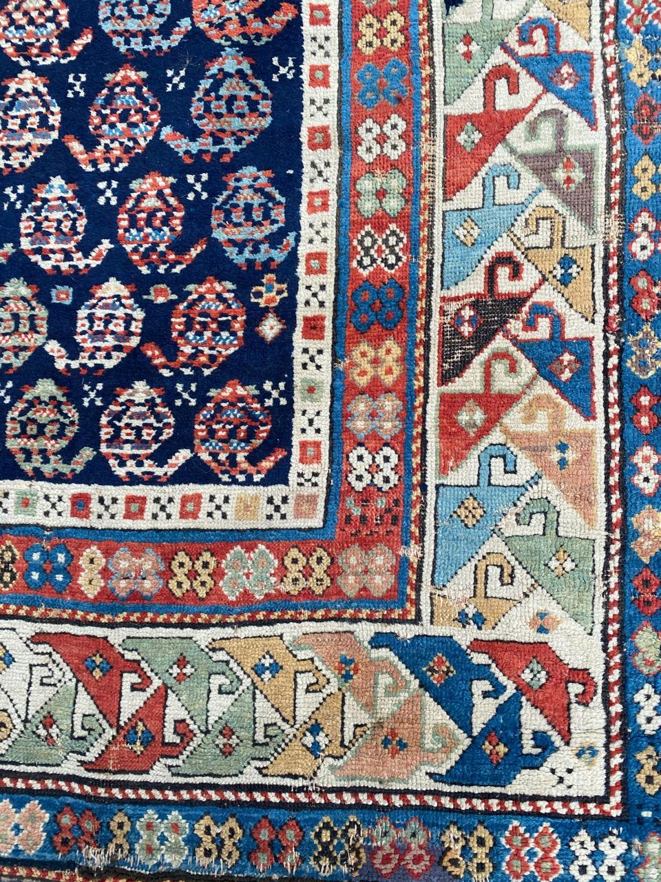 Kazakhstani Wonderful Antique Caucasian Kazak Rug