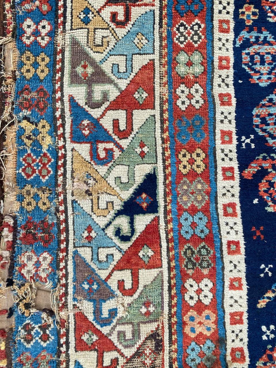Hand-Knotted Wonderful Antique Caucasian Kazak Rug