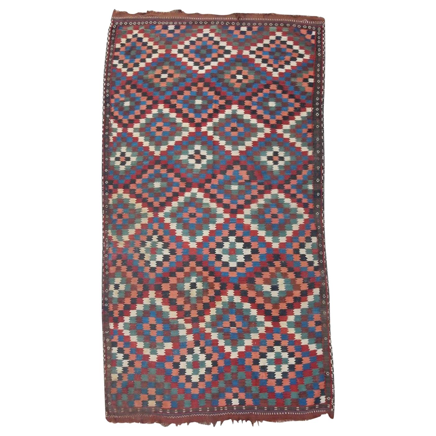 Bobyrug’s Wonderful Antique Caucasian Kilim