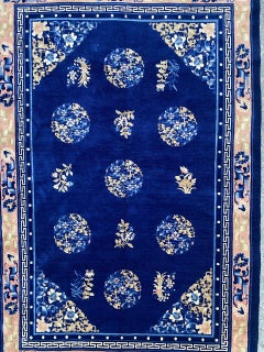 Bobyrug's Wonderful Antique Chinese Art Deco Beijing Rug (Merveilleux tapis chinois ancien Art déco de Pékin)