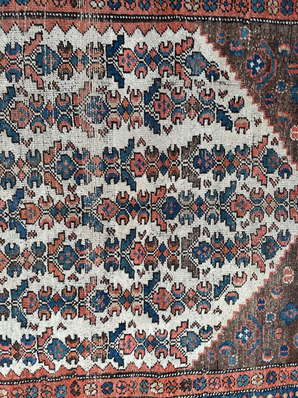 Wonderful antique collectible north western rug  In Fair Condition For Sale In Saint Ouen, FR