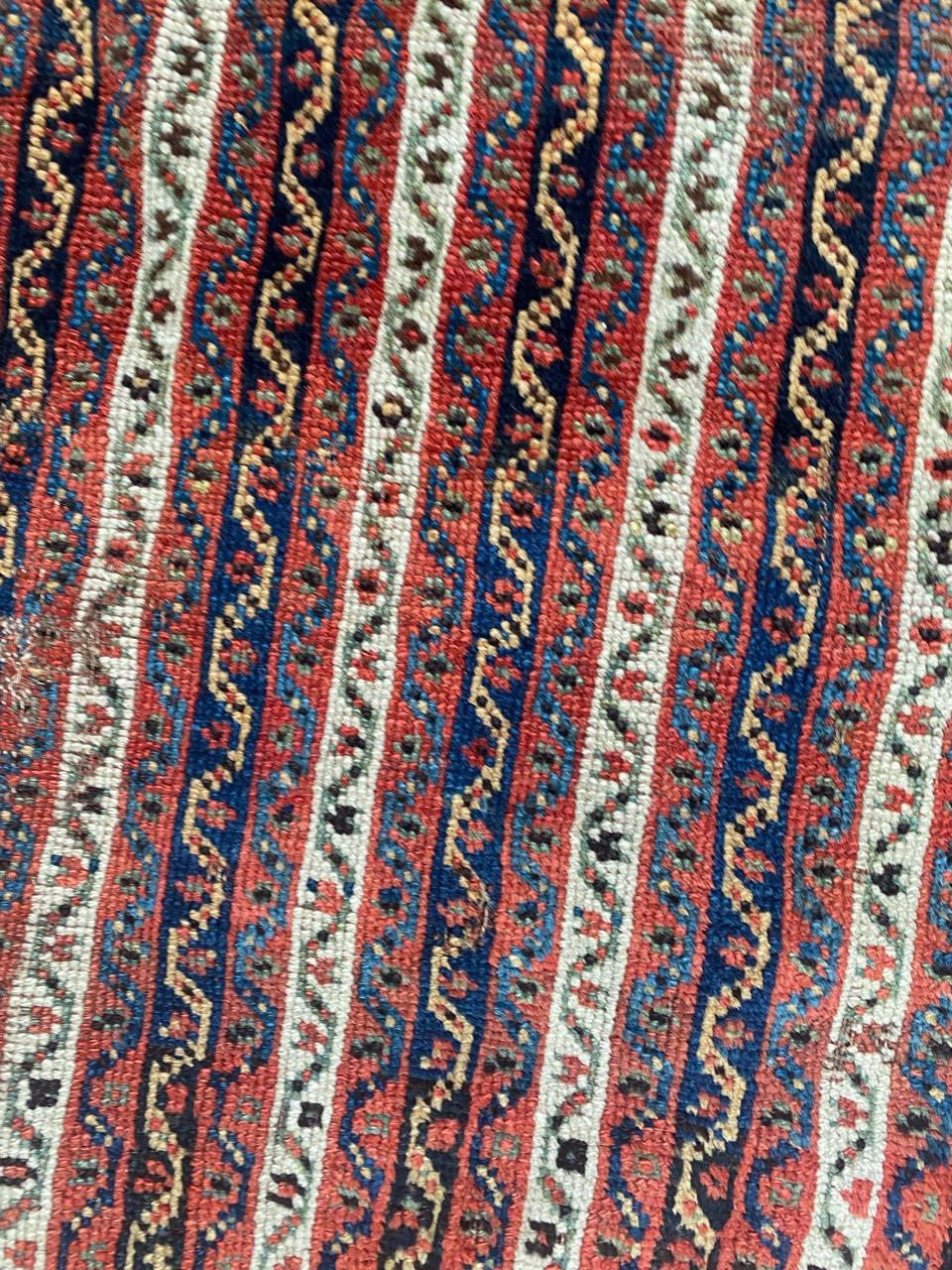 Tribal Bobyrug’s Wonderful Antique Distressed Ghashghai Rug For Sale