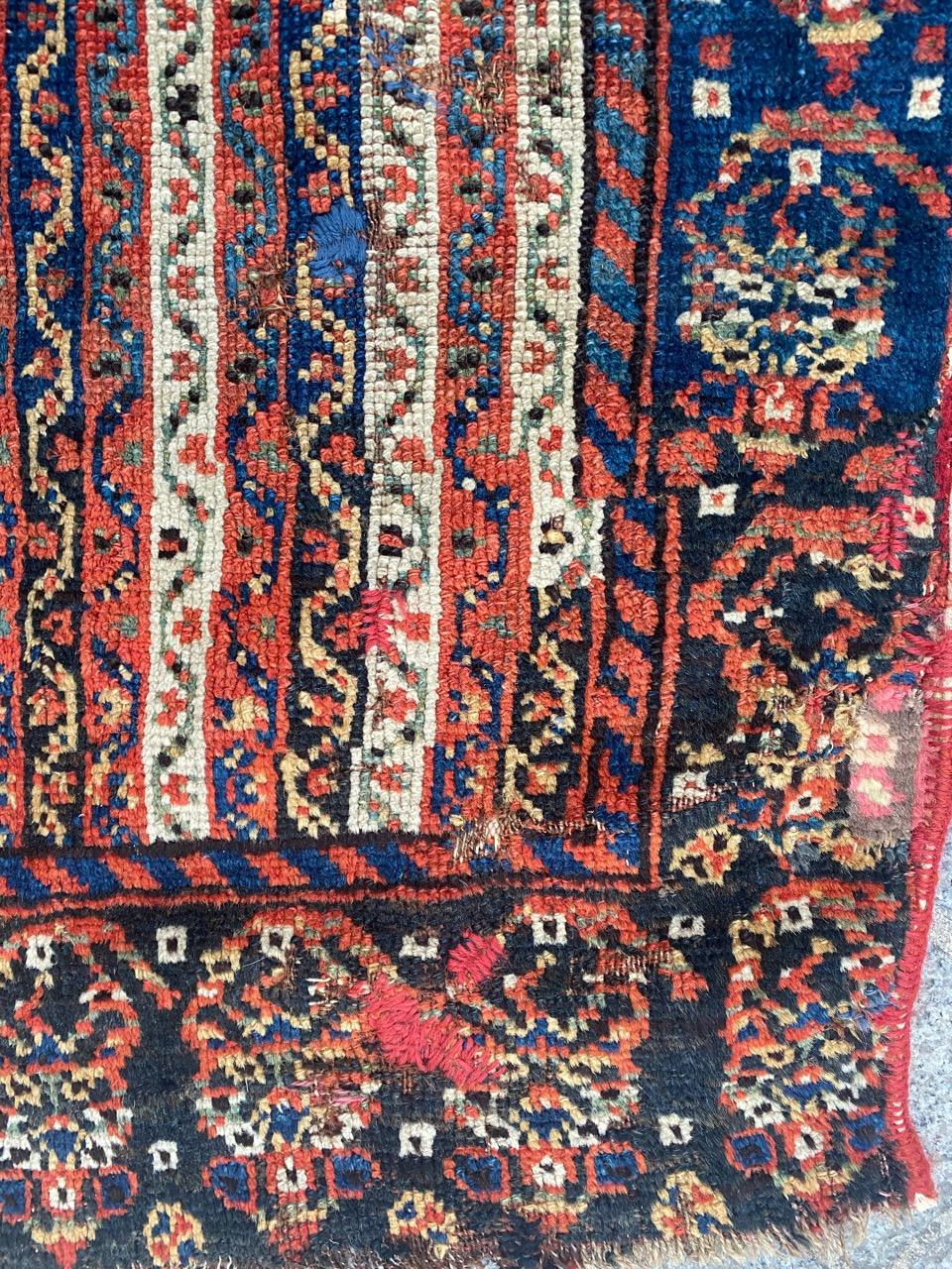 Asian Bobyrug’s Wonderful Antique Distressed Ghashghai Rug For Sale