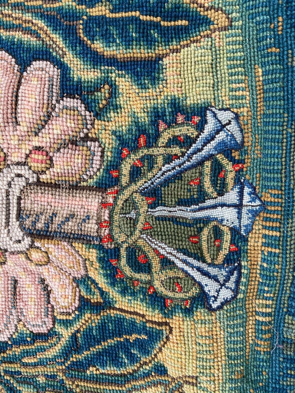 Wonderful Antique Early 19th Century French Needlepoint Tapestry 15