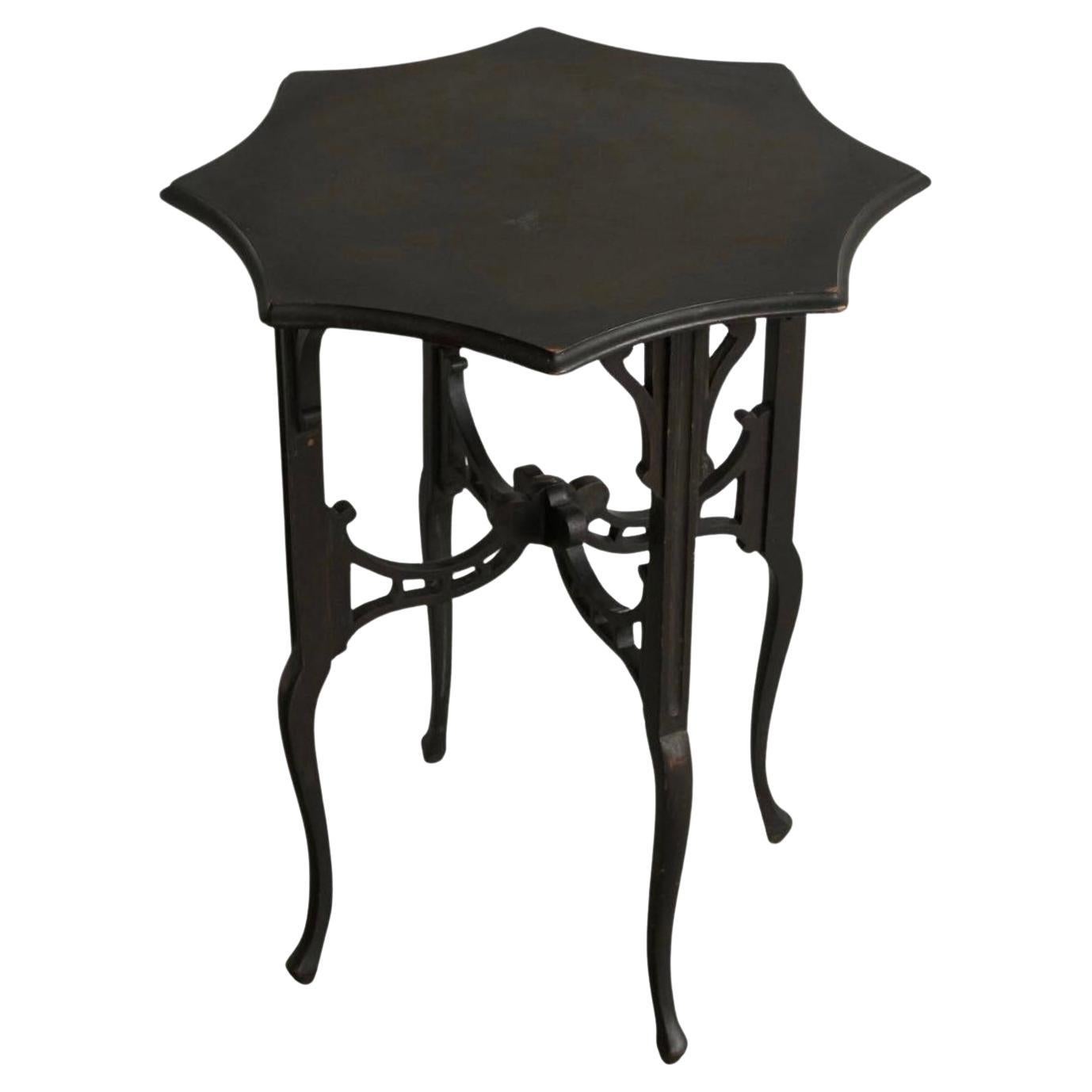 Wonderful Antique Edwardian Ebonized Arts and Crafts Side Table Early 1900
s