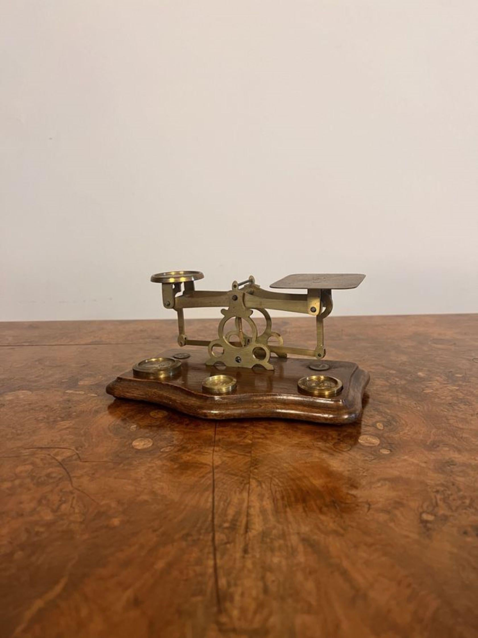 Wonderful antique Edwardian postal scales and weights  For Sale 1