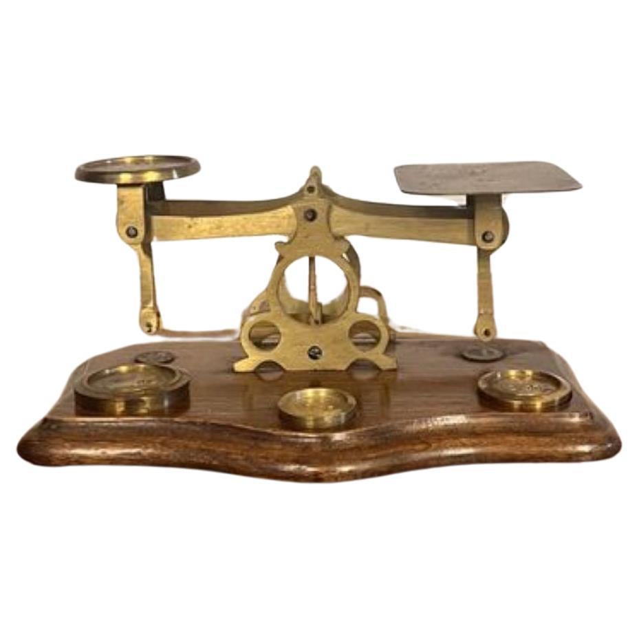 Wonderful antique Edwardian postal scales and weights  For Sale