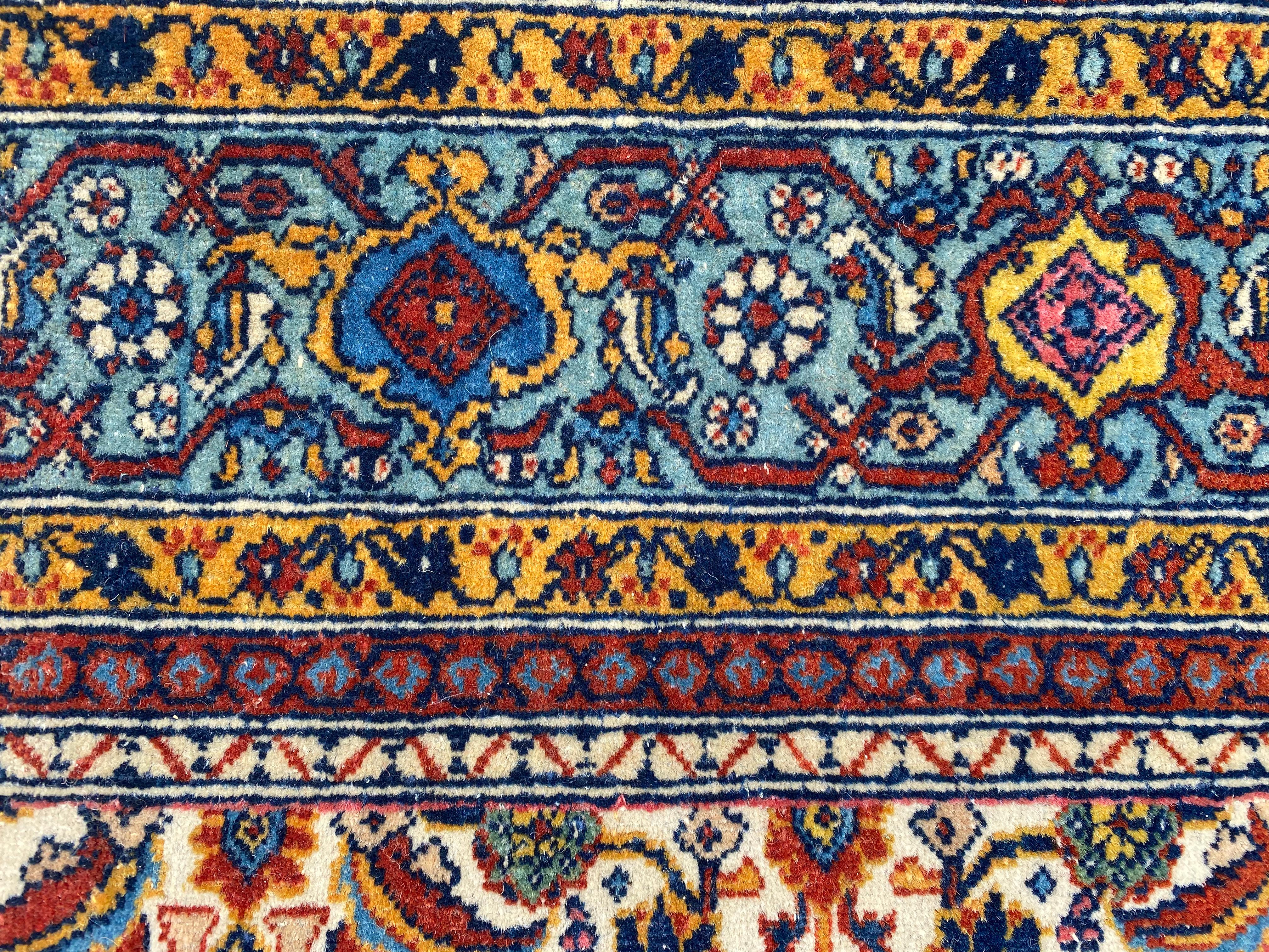 Wonderful Antique Extremely Fine Tabriz Rug For Sale 6