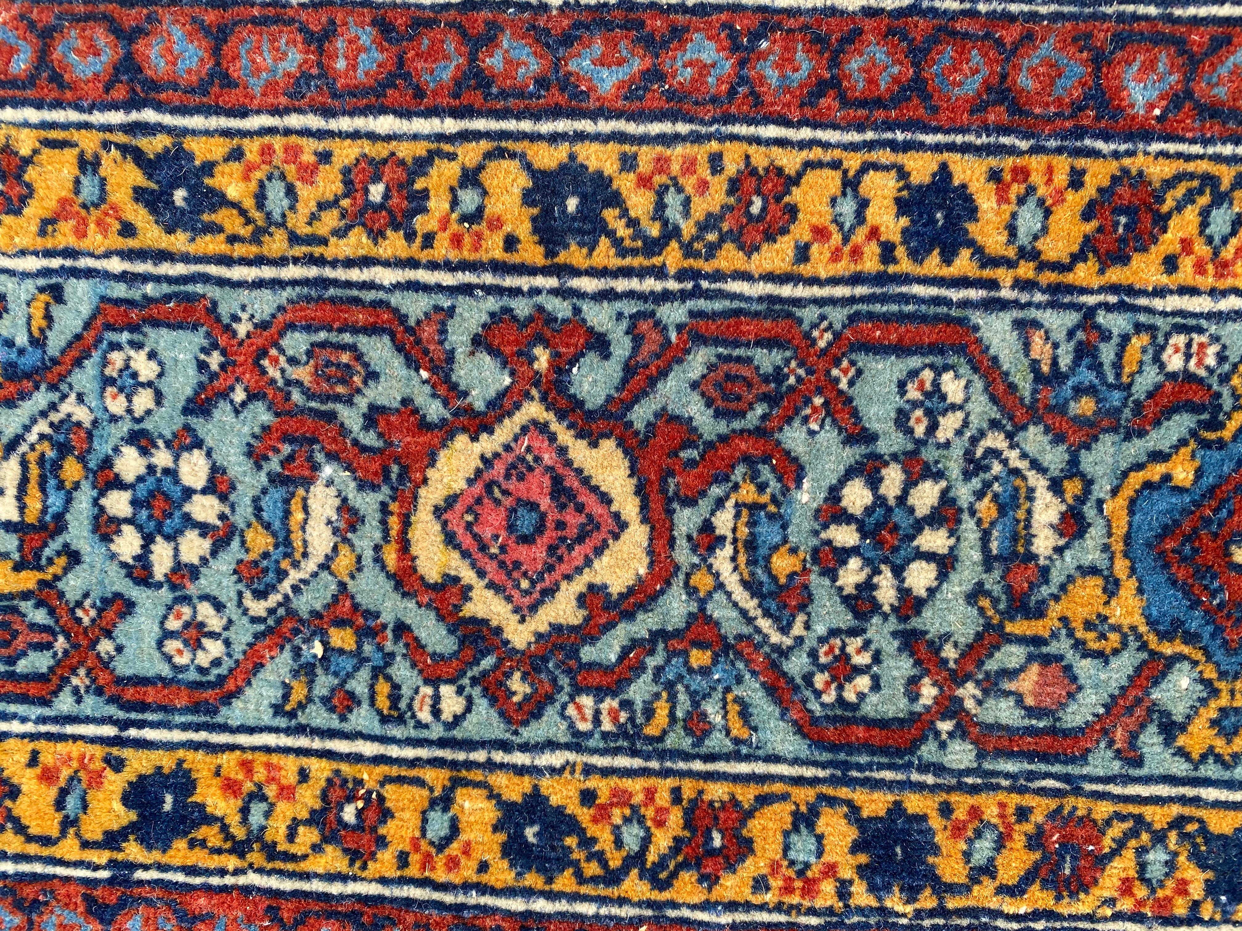 Wonderful Antique Extremely Fine Tabriz Rug For Sale 9