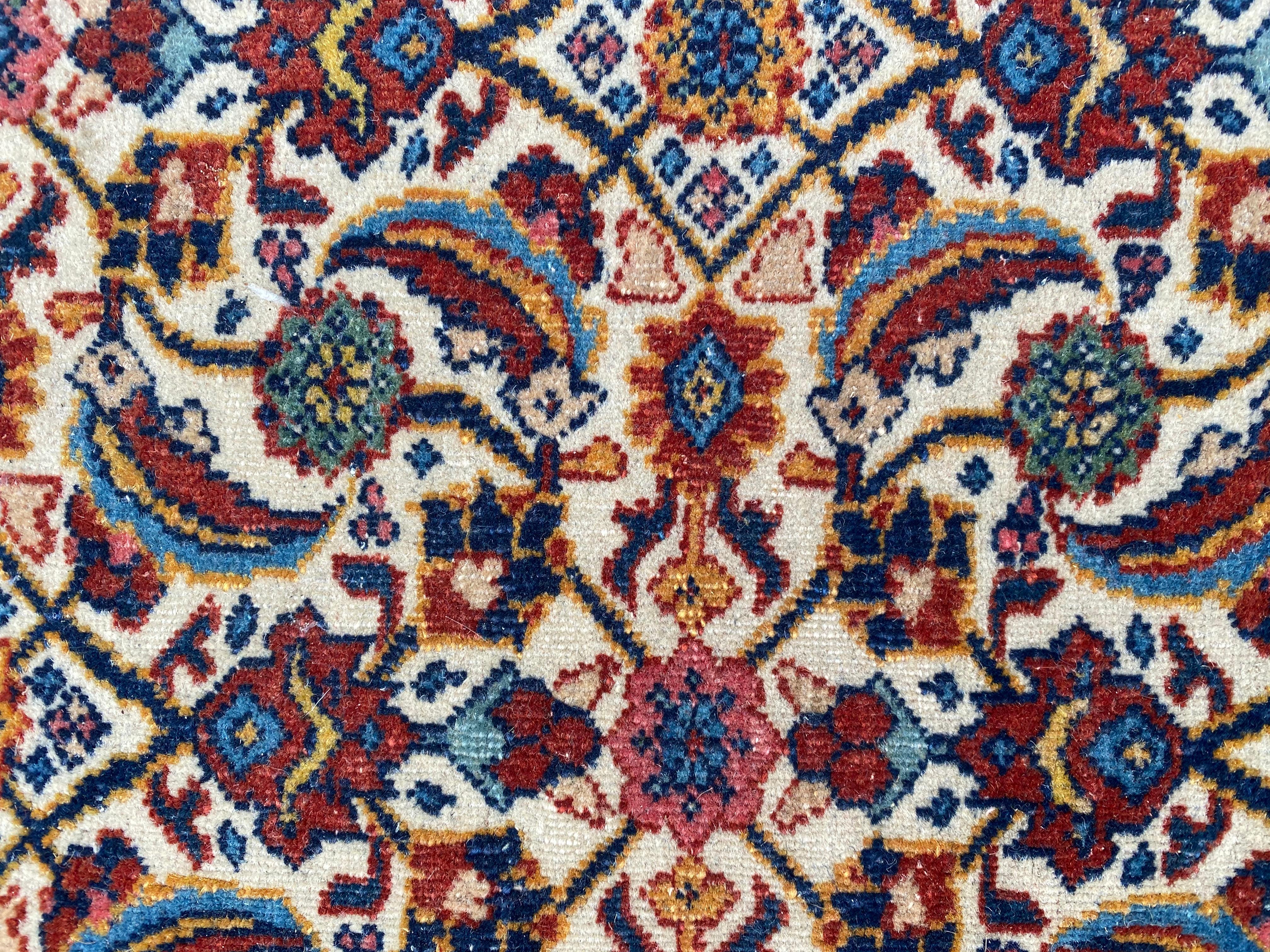 Wonderful Antique Extremely Fine Tabriz Rug For Sale 11