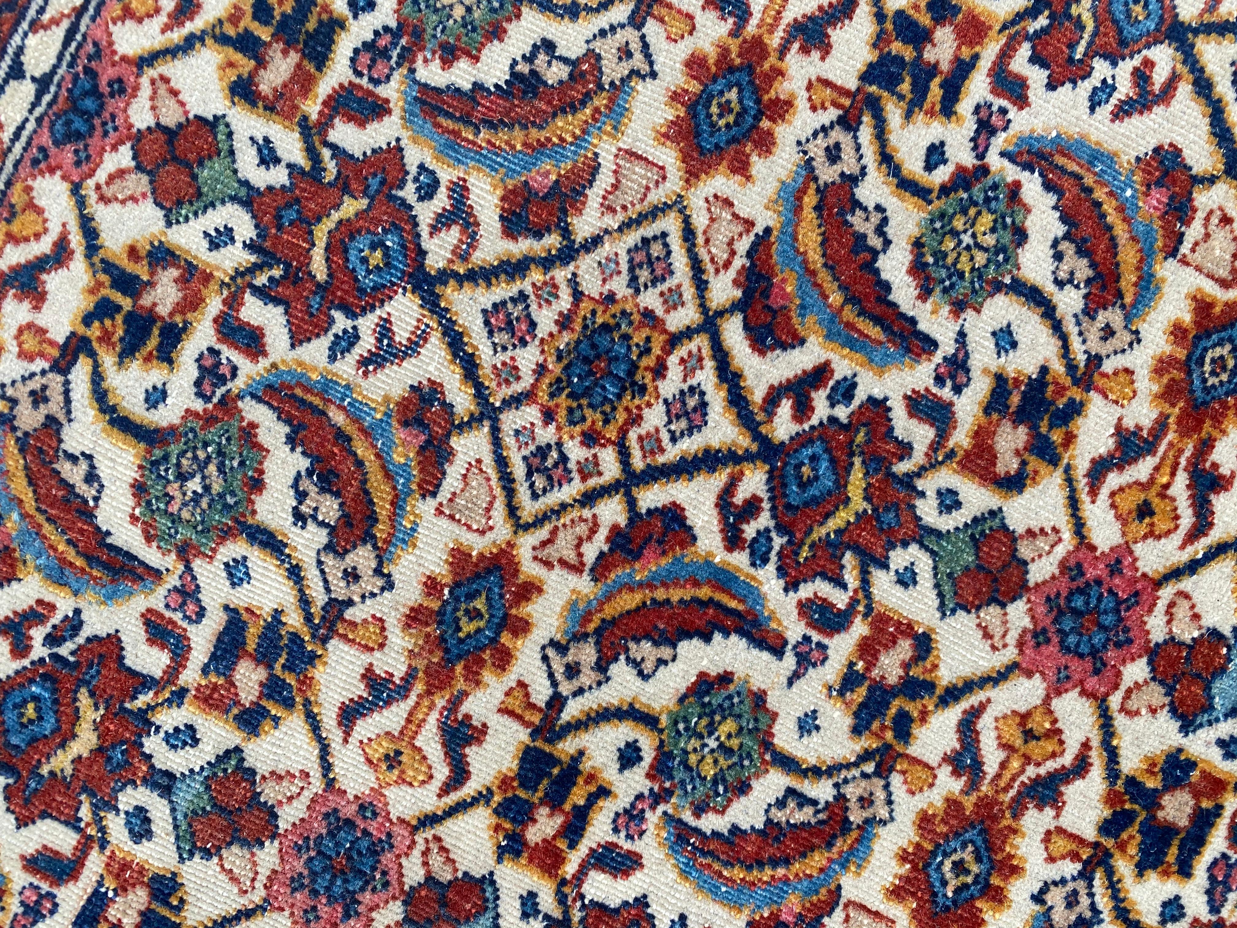 Wonderful Antique Extremely Fine Tabriz Rug For Sale 12