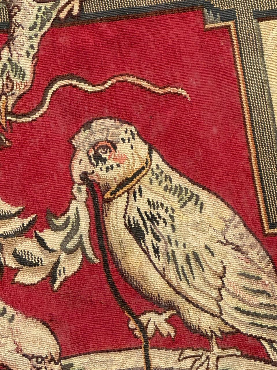 Meraviglioso arazzo di Aubusson in seta francese, tessuto a mano, antico e di pregio in vendita 12