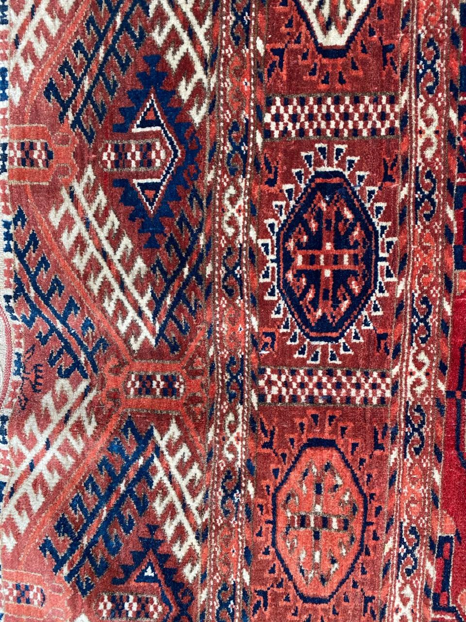Kazak Bobyrug’s Wonderful Antique Fine Exceptional Tekke Boukhara Rug For Sale